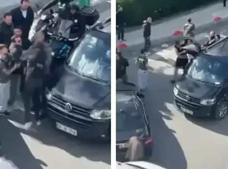 Bayrampaşa'da sürücülerin yol kavgası: Kafa atıp tekme ve yumruklarla saldırdı!