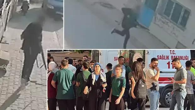 Son dakika... Manisa'da lise önünde silahlı saldırı: 3'ü ağır 11 öğrenci yaralandı, saldırgan dahil 4 gözaltı! İşte saldırganın kaçış anının görüntüsü