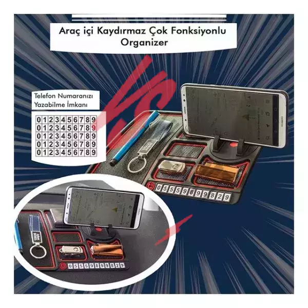 Çok Fonksiyonlu Araç İçi Telefon Tutucu Ürün Görseli