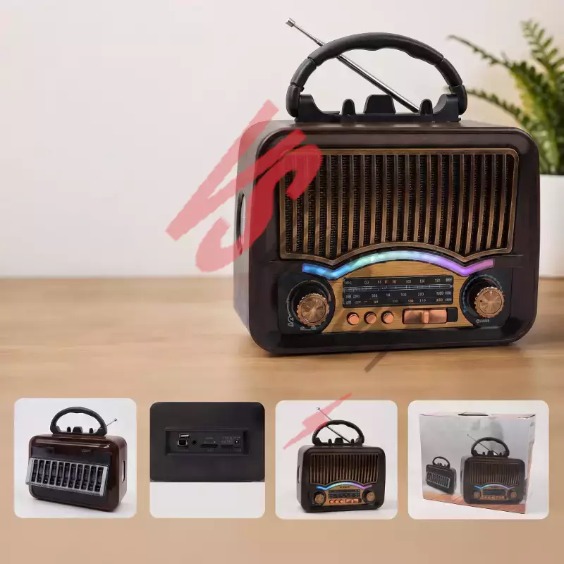 Solar Nostalji Müzik Kutusu - Şarjlı - FM Radyo - Bluetooth Özellikli - Retro Tasarımlı Ürün Görseli