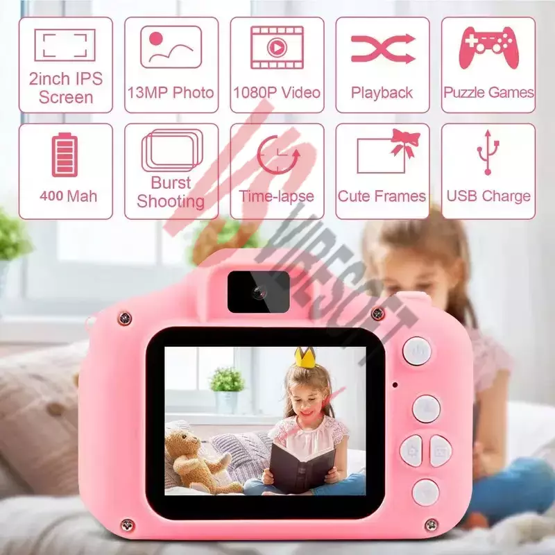 Mini Kamera Fotoğraf Makinesi Pembe Ürün Görseli