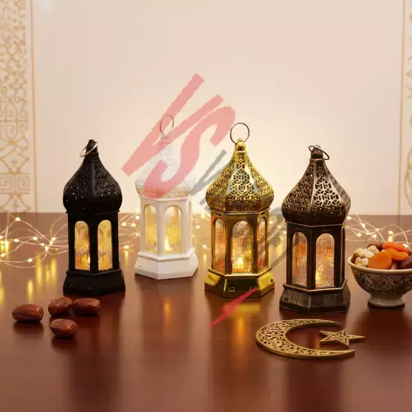Ramazan Temalı Büyük Altıgen Kapalı Kubbe LED Lamba Ürün Görseli
