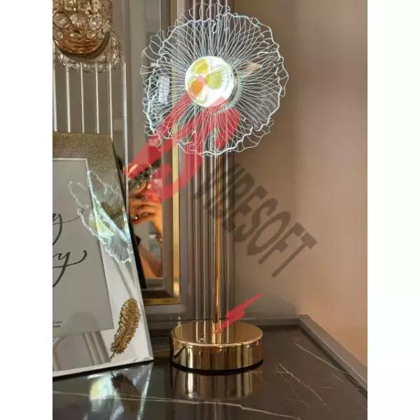 Çiçek Tasarımlı LED Masa Lambası Ürün Görseli
