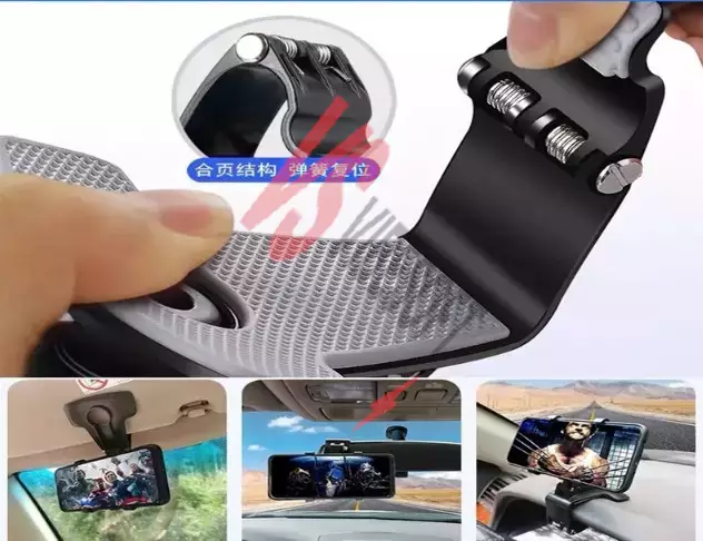 Araba Gösterge Üstüne Takılan 360 Oynar Başlıklı Telefon Tutucu Ürün Görseli