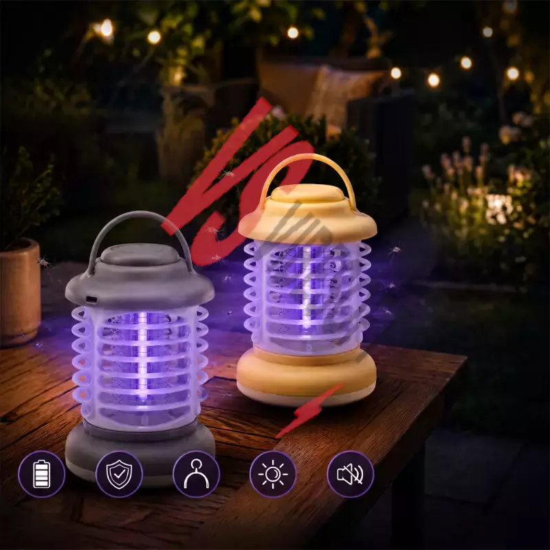 360° Korumalı UV Işıklı Sinek Kovucu - Kamp Tipi - Şarjlı Fener Ürün Görseli
