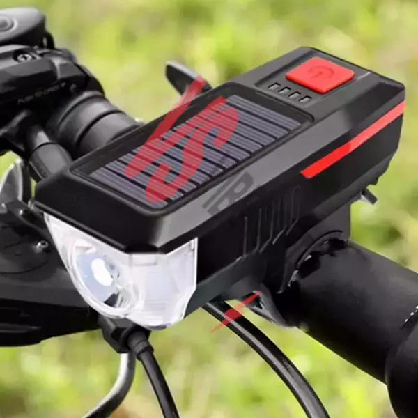 Güneş Enerjili Bisiklet Işıklı Korna Ürün Görseli