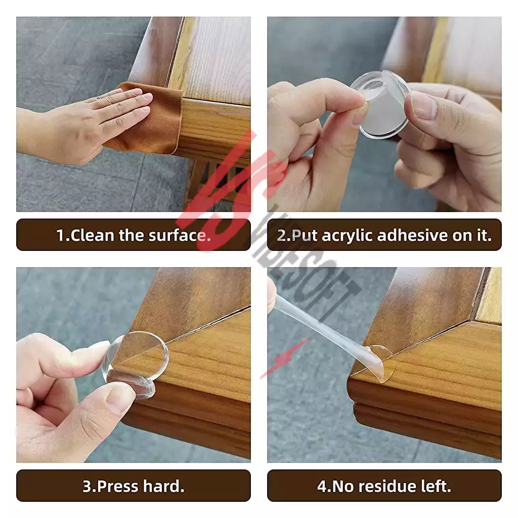 Silikon Şeffaf Masa Kenarı Köşe Koruması Ürün Görseli