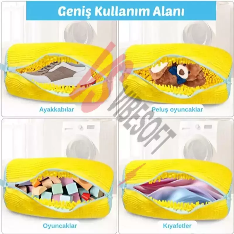 Ayakkabı Yıkama Torbası - Mikrofiber Astarlı - Fermuarlı - Geniş Kullanım Alanı Ürün Görseli