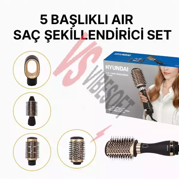 5 Başlıklı Air Saç Şekillendirici Set Ürün Görseli