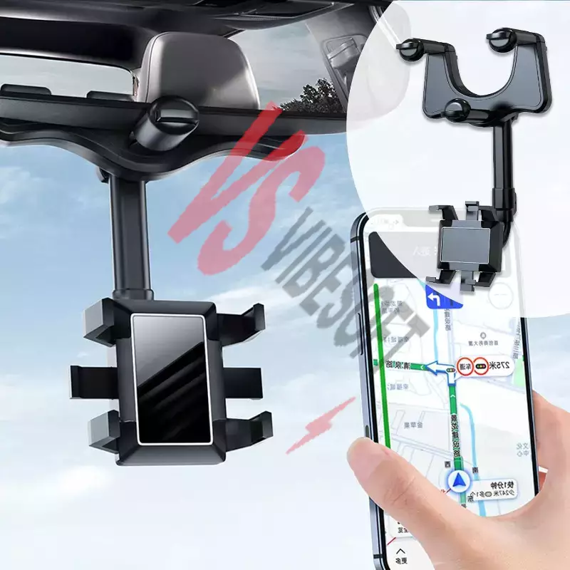 Dikiz Aynası Telefon Tutucu - 360 Derece Döner Başlıklı Ürün Görseli