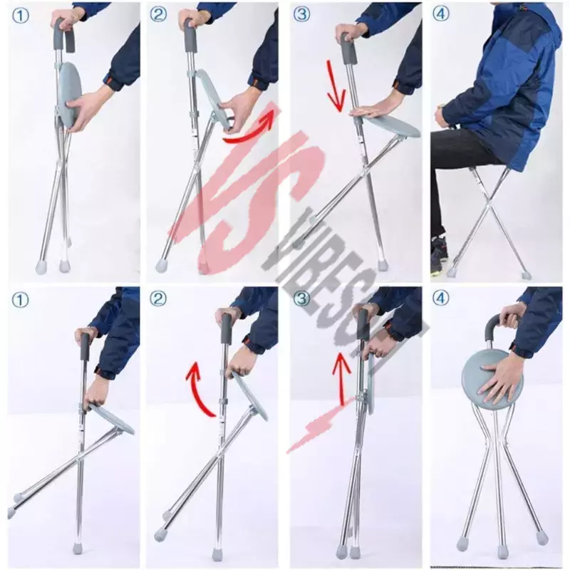 Katlanabilir Baston Sandalye - Oturaklı - 88 cm Ürün Görseli
