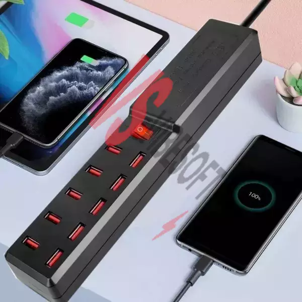10 Portlu USB Şarj Adaptörü Ürün Görseli