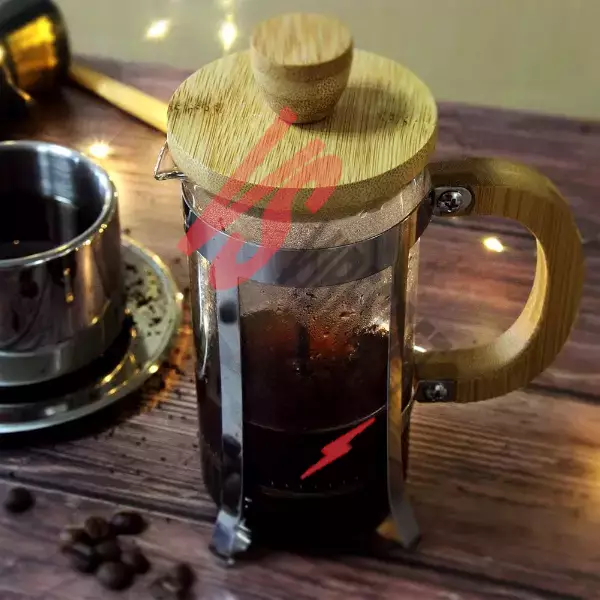 Ahşap Detaylı 350 ml Cam French Press Ürün Görseli