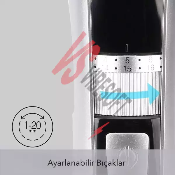Şarjlı Ayarlanabilir Başlıklı Saç Sakal Traş Makinesi Ürün Görseli